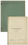 Moe Howards 28pp. Script Dated October 1949 for The Three Stooges Film A Snitch in Time -- Very Good Plus Condition